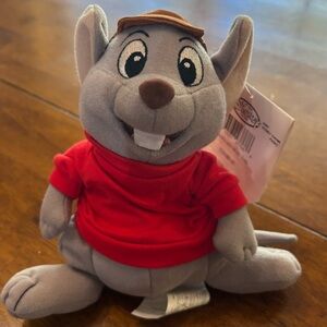 Disney Store BERNARD the MOUSE The Rescuers 8" Mini Bean Bag Plush w/ Tags